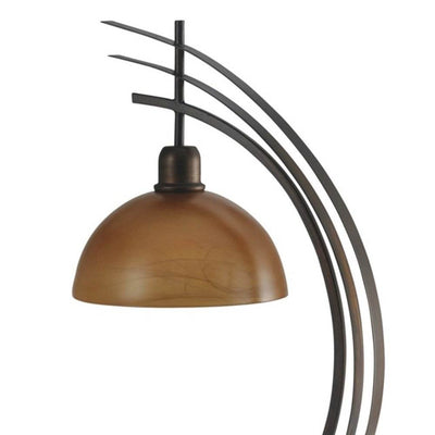 Stylecraft Bronze 29" Orbit Arc Metal Desk Table Lamp with Glass Globe (Damaged)