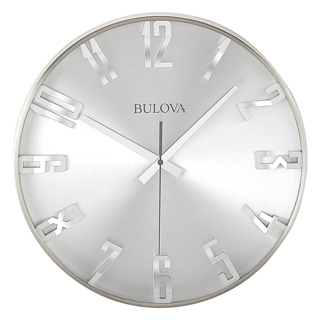 Bulvoa Clocks Director 16 Inch Metal Analog Wall Clock, Satin Pewter (Open Box) - VMInnovations
