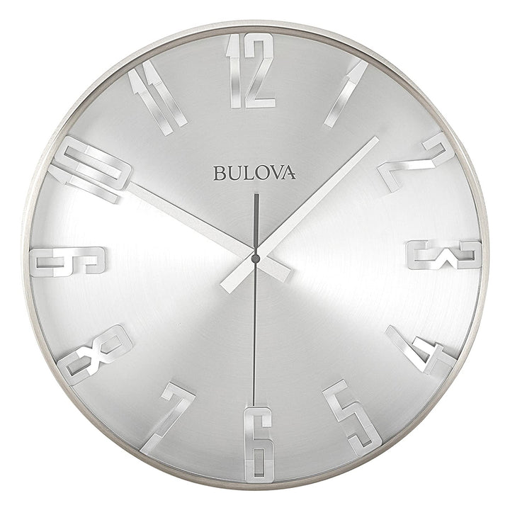 Bulvoa Clocks Director 16 Inch Metal Analog Wall Clock, Satin Pewter (Open Box) - VMInnovations