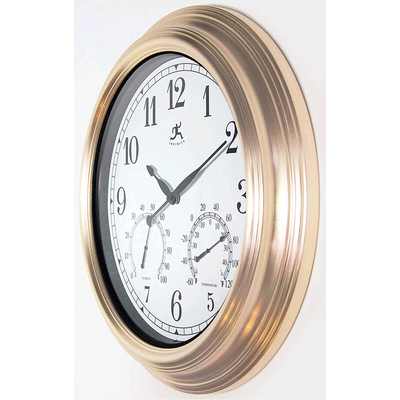Infinity Instruments Churchill Round Indoor/Outdoor 18.5 Inch Wall Clock, (Used) - VMInnovations