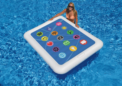 Swimline Smart Tablet Double Float Inflatable Swimming Pool Toy Raft | 90637