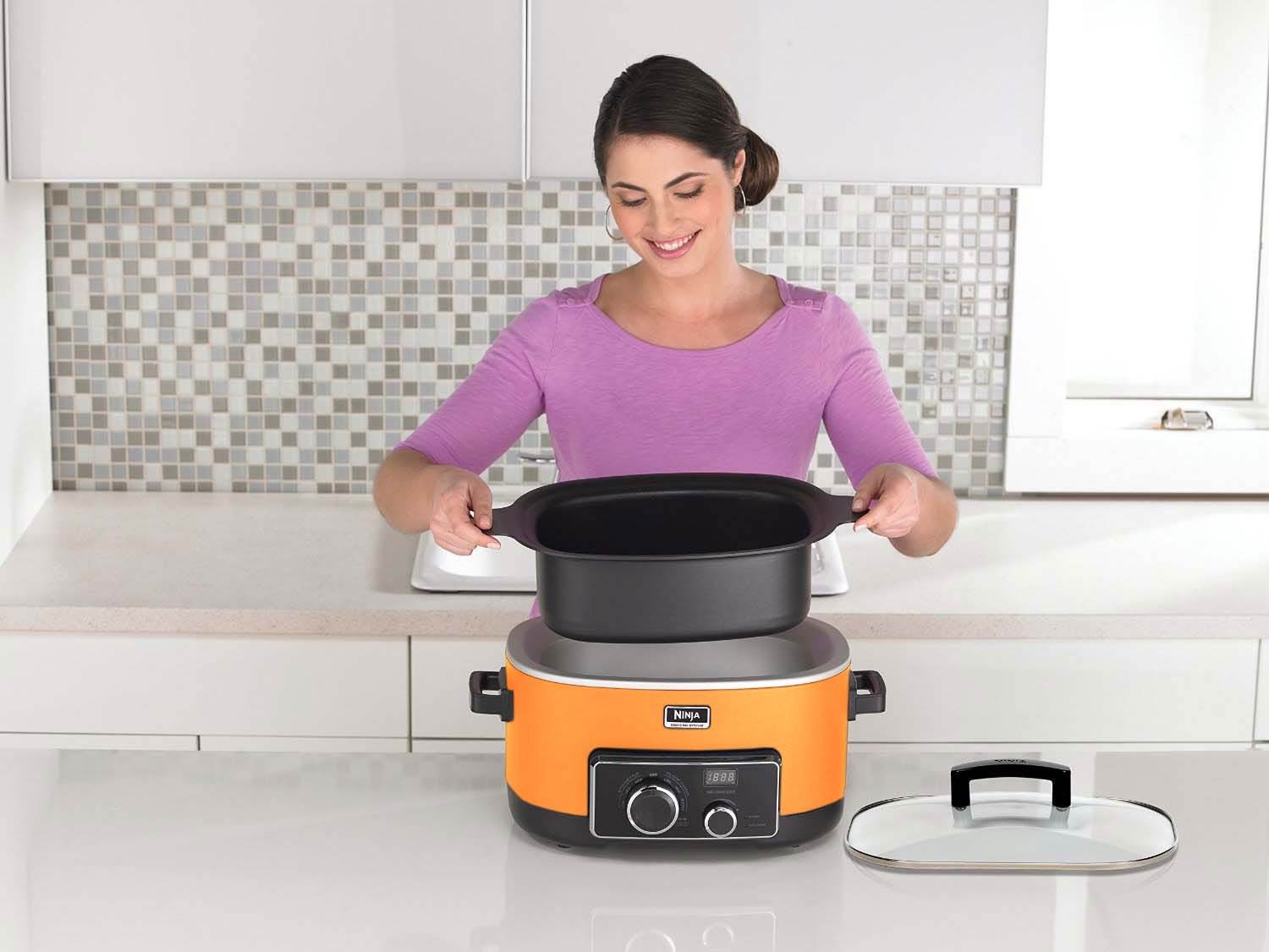 Ninja 6 Quart 3 In 1 Orange Multi-System Slow Cooker | Open Box