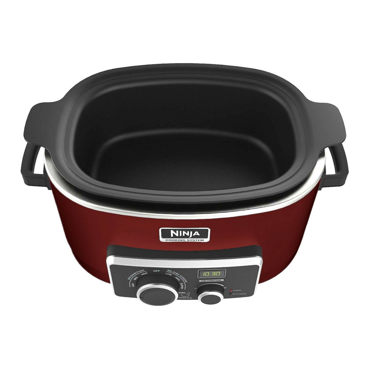 Ninja Refurbished 6 Quart 3-in-1 Multi-System Slow Cooker, Red (Open Box)
