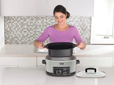 Ninja 6 Quart 3 In 1 Silver Multi-System Slow Cooker (Refurbished, Open Box)