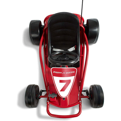 Radio Flyer 940Z Battery-Powered Adjustable Kids Ultimate Outdoor Go-Kart, Red