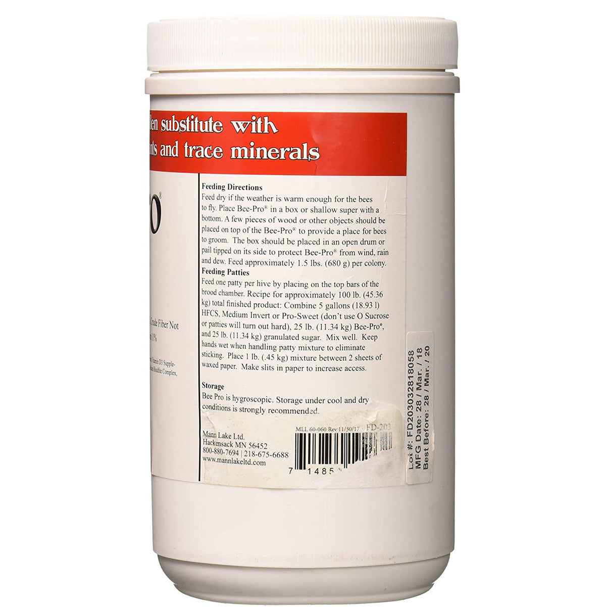 Allied Precision Industries Pollen Substitute Powder for Bees, 1 Pound (2 Pack) - VMInnovations