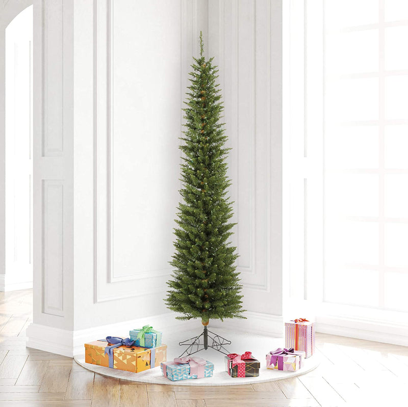 Vickerman Durham Pole Pine 6.5 Foot Slim Unlit Christmas Tree & Stand (Open Box)