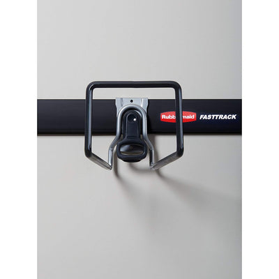 Rubbermaid FastTrack All in 1 Rail Garage Storage System Hook, Black (6 Pack) - VMInnovations