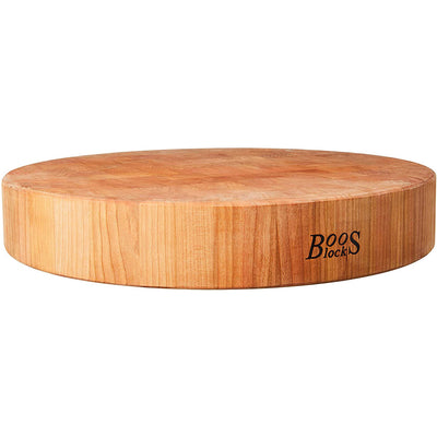 John Boos Maple Wood 18 Inch Round Chopping Block and Board Maintenance Set - VMInnovations
