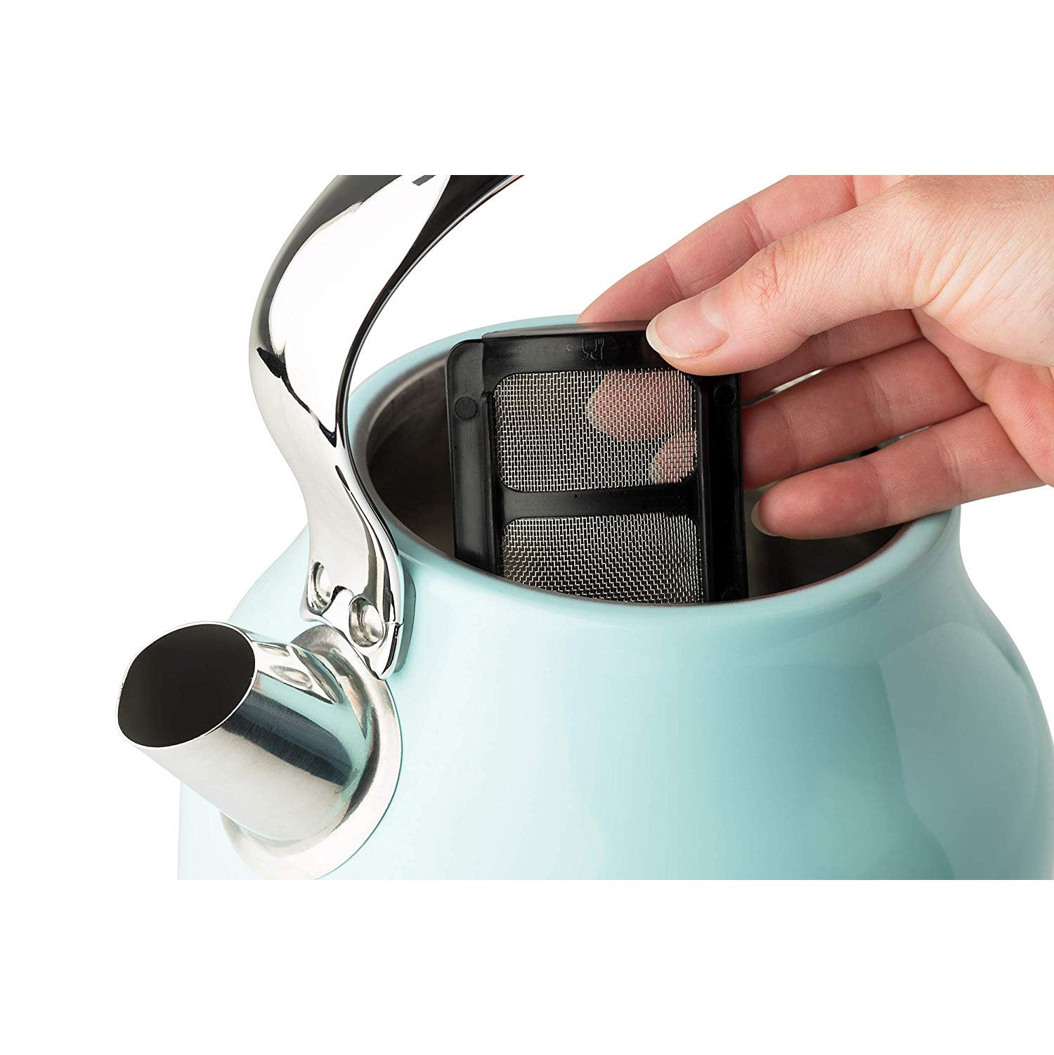 Haden Heritage 1.7 Liter Stainless Steel Electric Kettle, Turquoise (Open Box) - VMInnovations