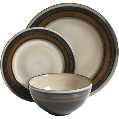 Gibson Elite Everston 12 Piece Reactive Glaze Dinnerware Set (Open Box)