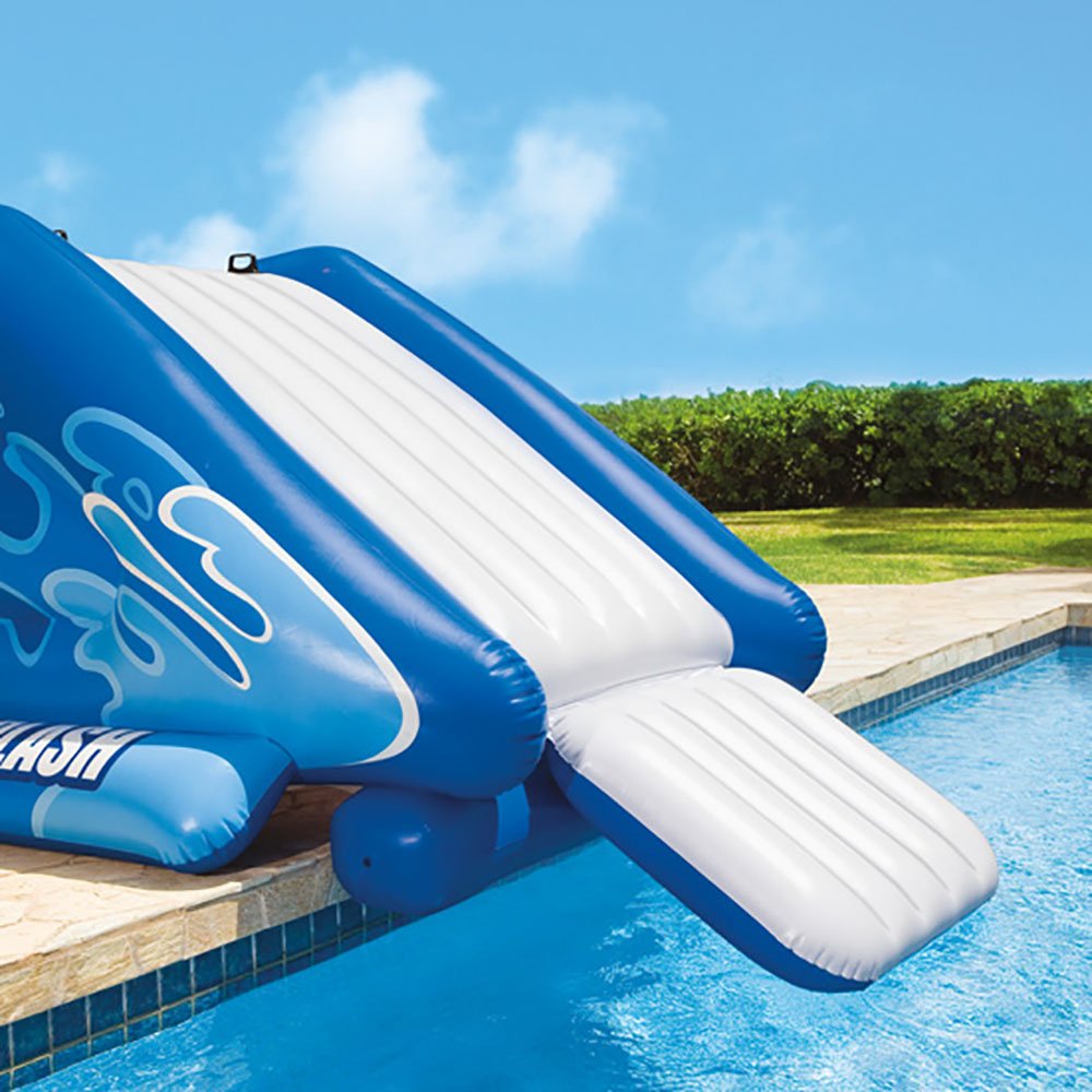 Intex Kool Splash Inflatable Pool Water Slide & 2 Swimline Inflatable UFO Chair