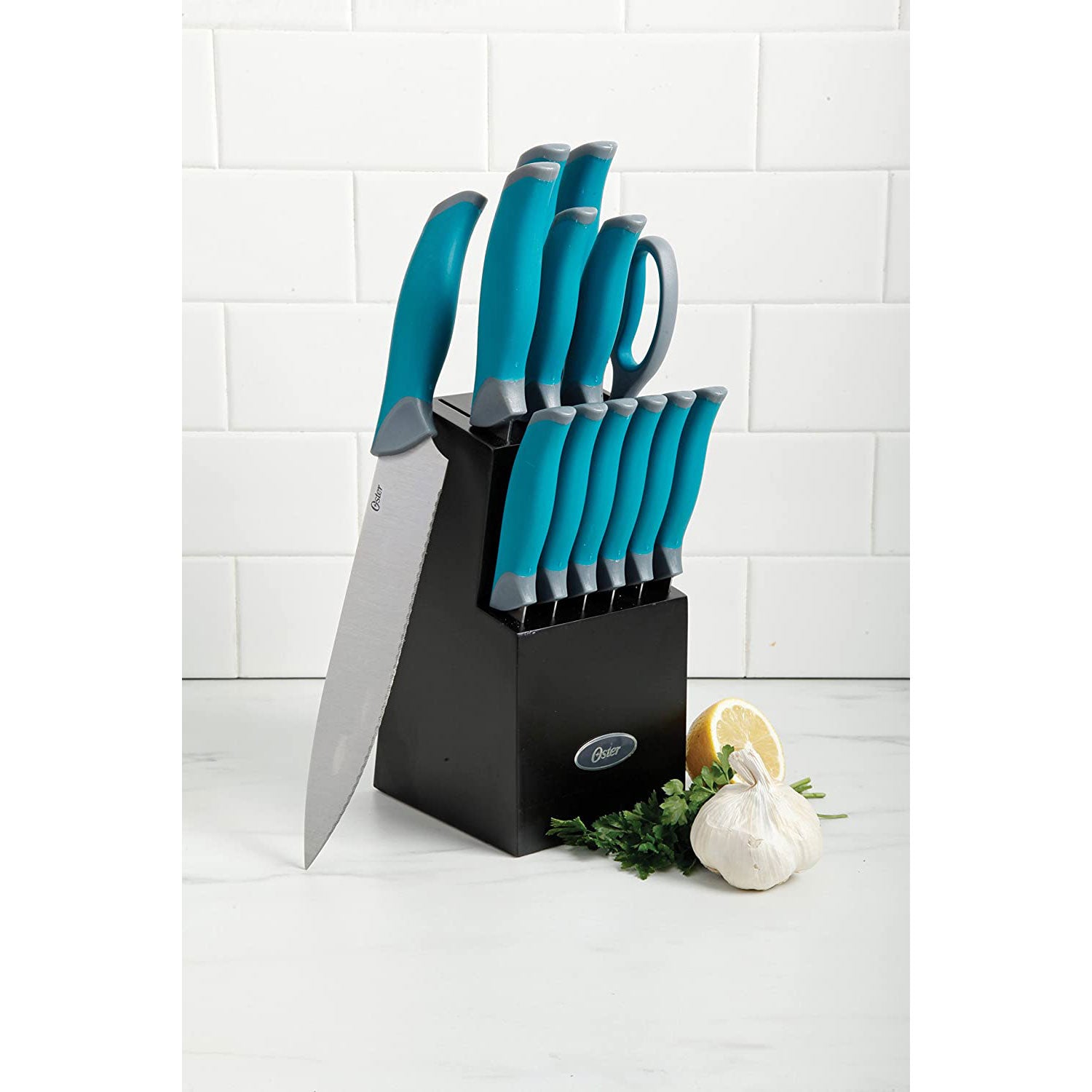 Oster Lindbergh 14 Piece Stainless Steel Cutlery Set Black Block (Open Box) - VMInnovations