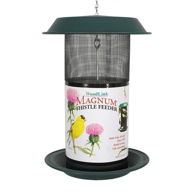 Woodlink Magnum 4-Qt Nyjer Thistle Seed Hang Screen Bird Feeder, Green (2 Pack)