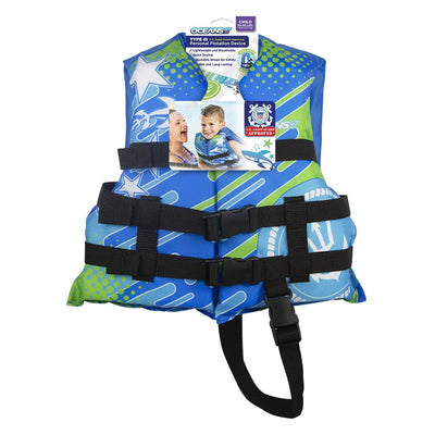 Oceans 7 US Coast Guard Approved Type III Kids PFD Water Life Jacket Vest, Blue