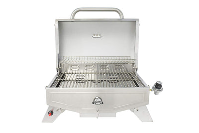 Pit Boss Grills Stainless Steel Portable 2 Rack 1 Burner Propane Gas Grill