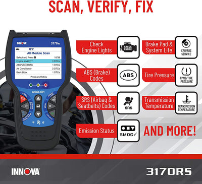 INNOVA 3170RS FixAssist Bluetooth Code Reader Vehicle Diagnostic Scanner Tool