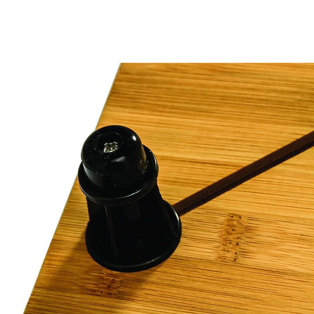 Camco 43548 4 Burner Grooved Bamboo Stove Top Work Surface with Adjustable Legs - VMInnovations