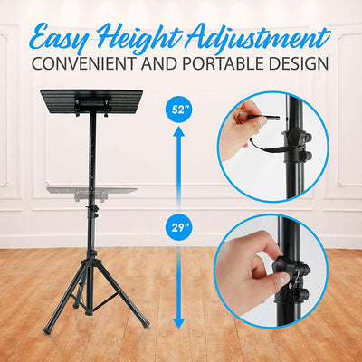 Pyle PLPTS4 Pro Universal Adjustable Laptop Computer Studio DJ Mount Stand