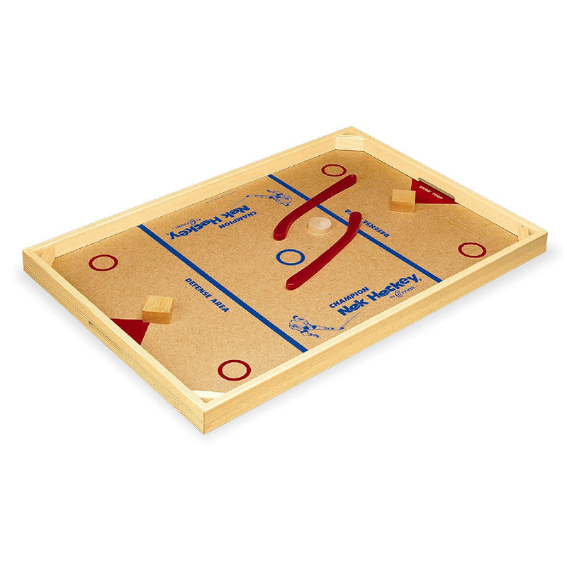 Carrom Nok Tabletop Hockey Board w/ Pucks and Hockey Sticks, Brown (Open Box)