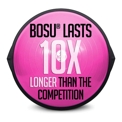 Bosu Home Multi Functional Home Gym 25 Inch Balance Strength Trainer Ball, Pink - VMInnovations