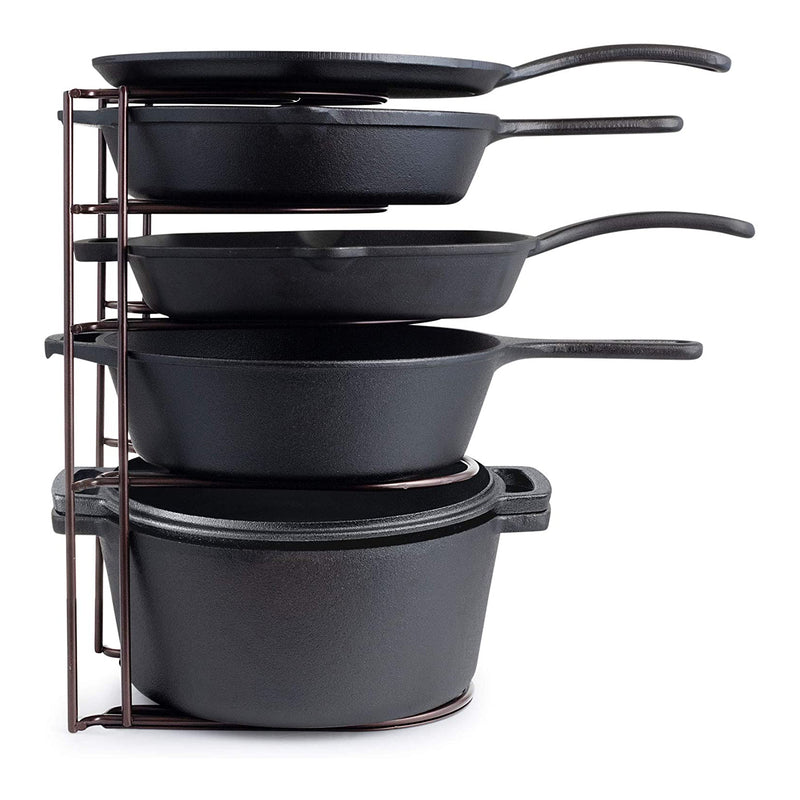 Cuisinel 15 In Extra Large 5 Pan & Pot Organizer 5 Tier Rack, Bronze (Open Box)