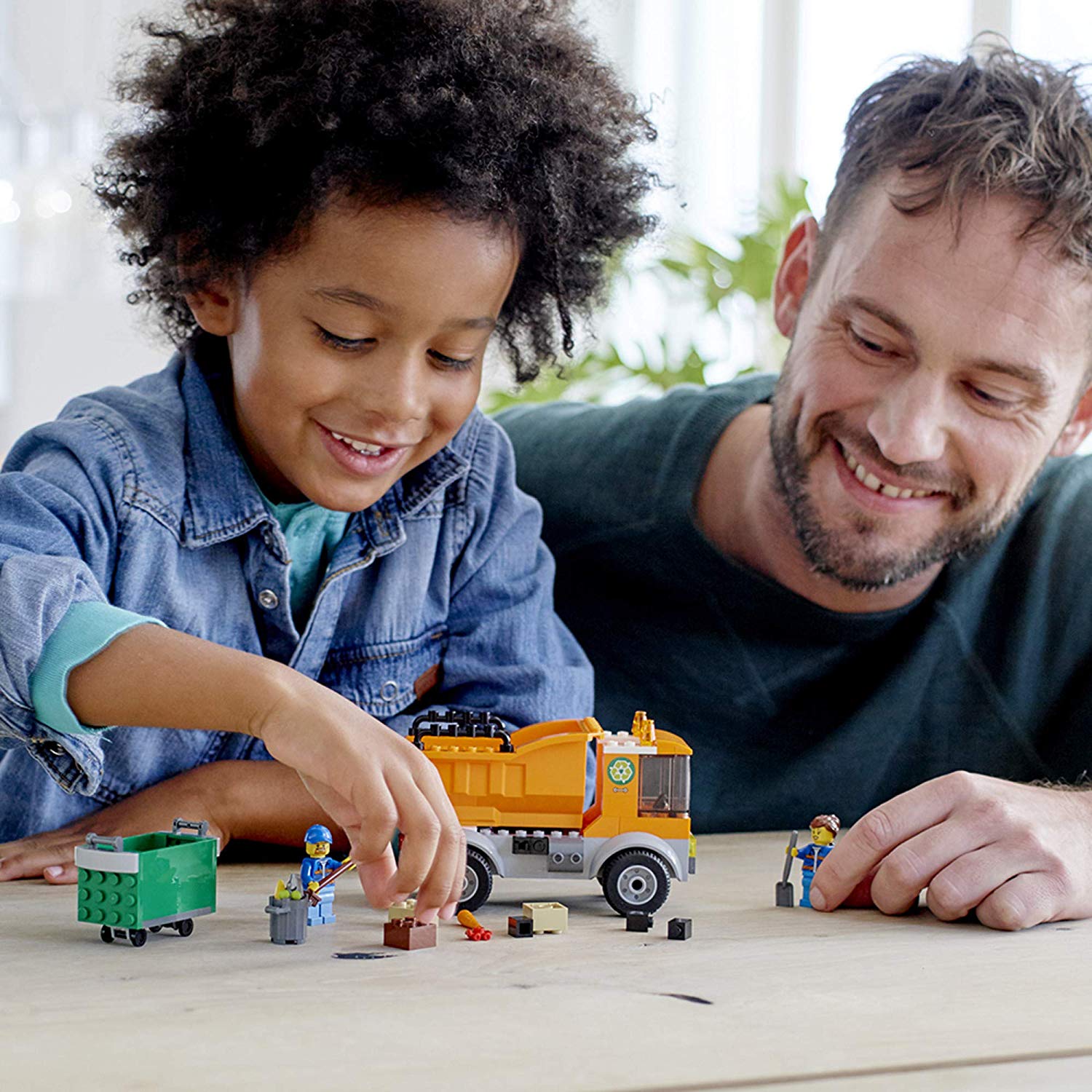 LEGO 60220 City 90 Piece Garbage Truck Building Set with 2 Minifigures for Kids