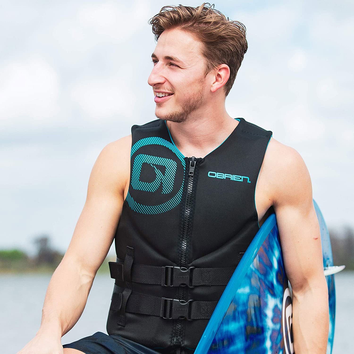 OBrien Biolite Series Traditional Mens Neoprene Boating Life Vest Size XXL, Red - VMInnovations