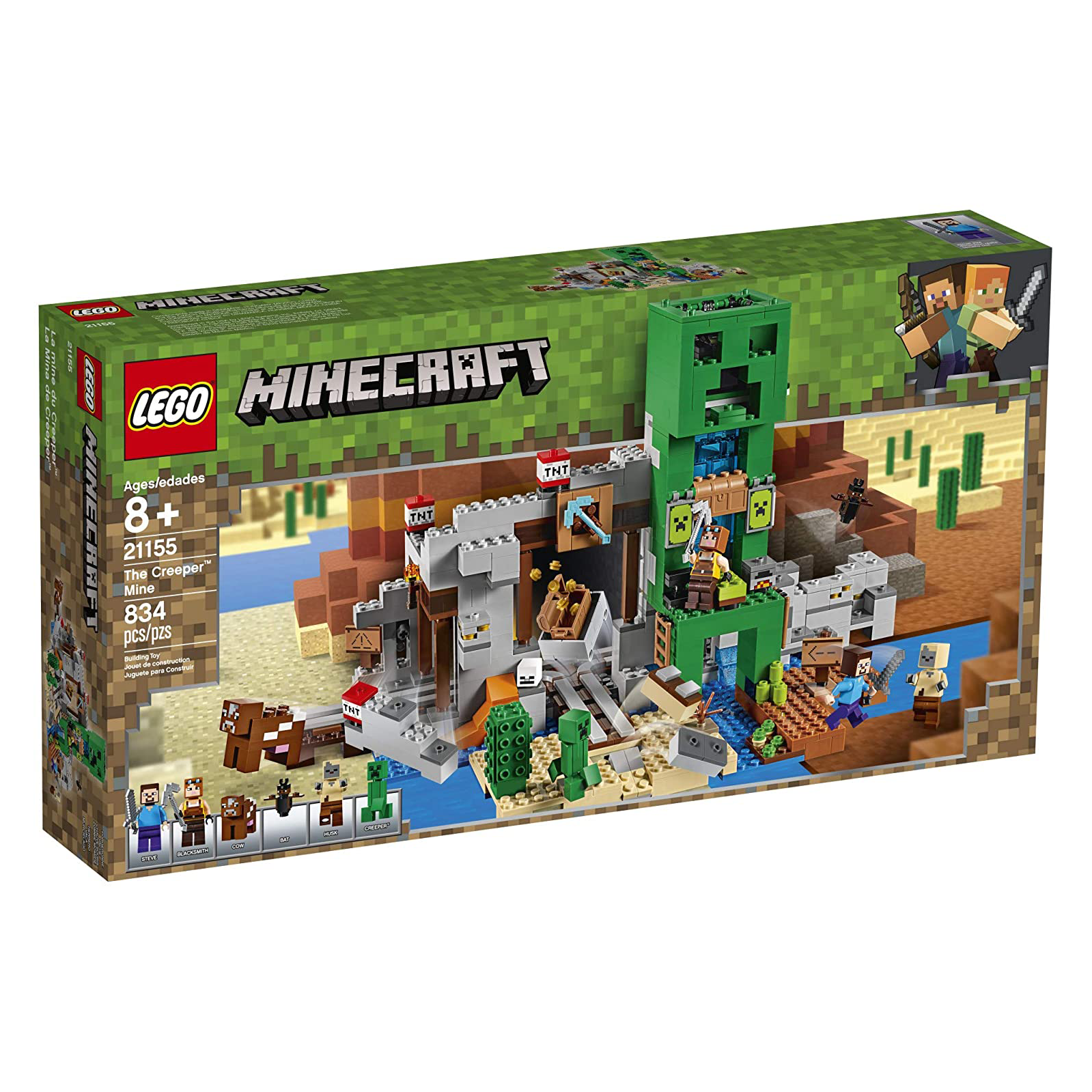 LEGO Minecraft 21155 The Creeper Mine Building Set for Kids 8 & Up (834 Pieces)