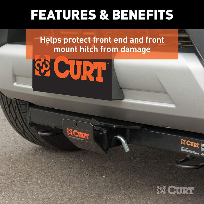 Curt 31007 Trailer Vehicle 2 Inch Hitch Receiver Front End Mounted Skid Shield