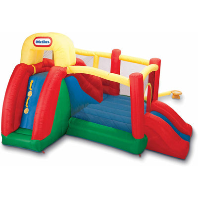 Little Tikes Double Fun Slide 'n Bounce Outdoor Kid's Inflatable Bouncy House
