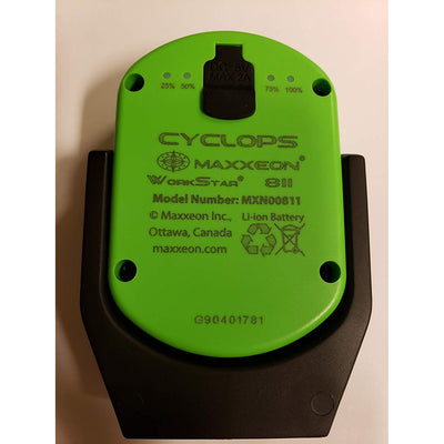 Maxxeon MXN00811 720 Lumens USB Rechargeable LED Cyclops Work Light, Green