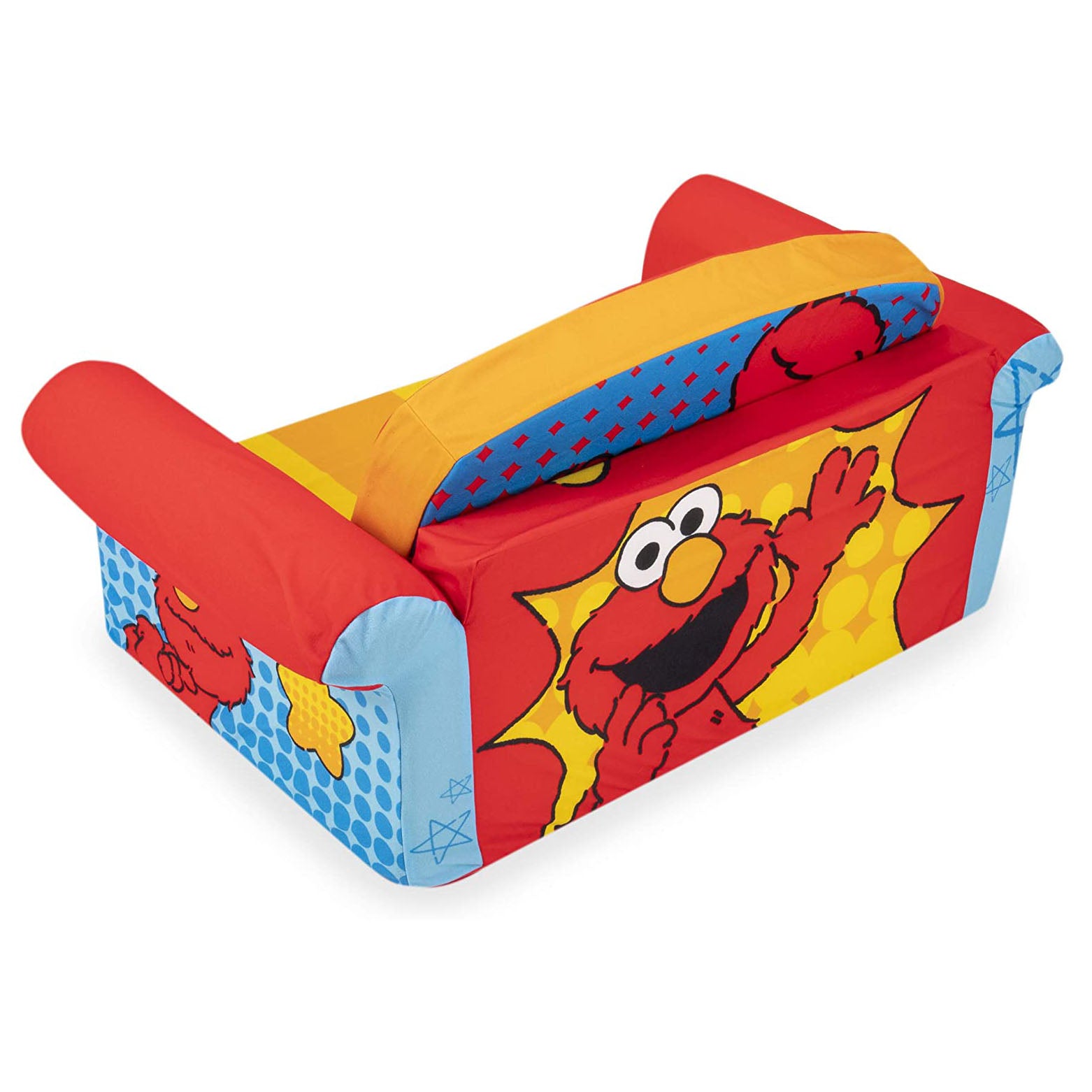 Marshmallow Furniture Children's 2 in 1 Flip Open Kids Sofa, Sesame Street Elmo (Refurbished)
