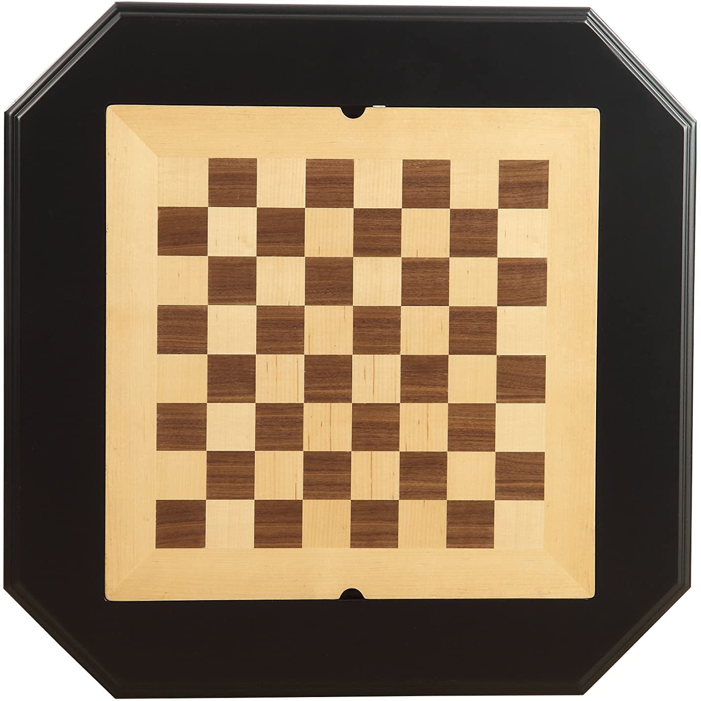 ACME Square Wooden Bishop Side Game Table w/ Reversible Game Board, Black (Used)