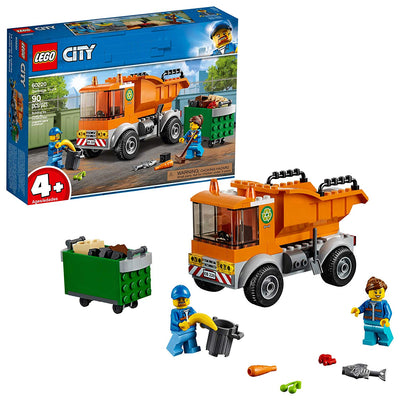 LEGO 60220 City 90 Piece Garbage Truck Building Set with 2 Minifigures for Kids