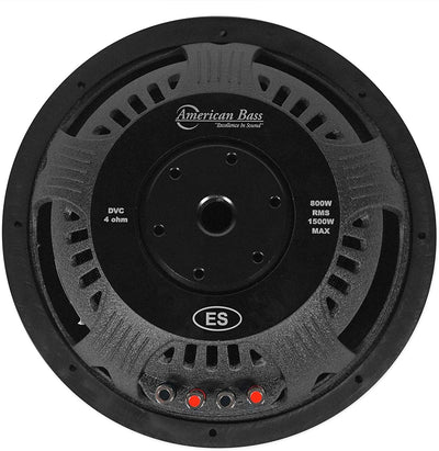 American Bass ES 1244 12" 1500 Watt Subwoofer Speaker with Dual Enclosure Box