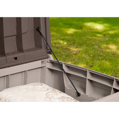 Keter Weatherproof Novel Large 90 Gallon Pool Storage Deck Box, Brown (Open Box) - VMInnovations