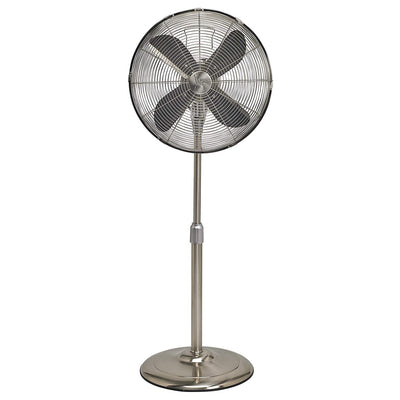 DecoBreeze 17 Inch Brushed Stainless Steel Indoor Floor Fan, Silver (For Parts)
