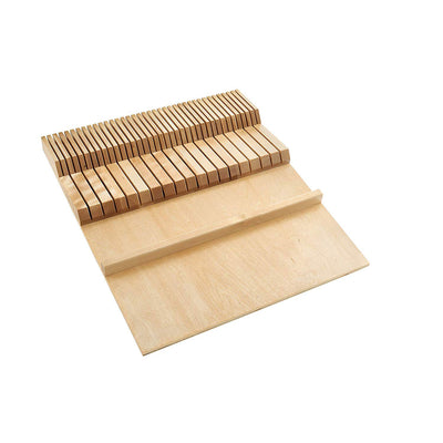 Rev-A-Shelf Double Knife Block Drawer Insert w/ 22 Inch Wood Spice Drawer Insert