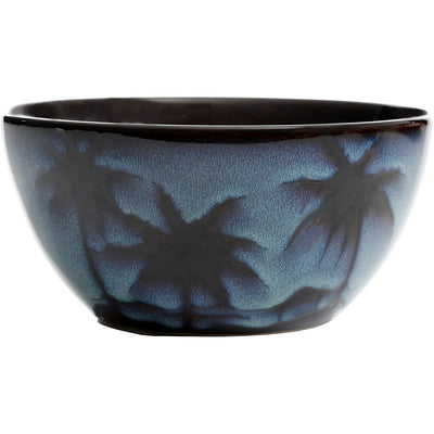 Gibson 16 Piece Reactive Glaze Blue Sunset Dinnerware Set Plates, Bowls, & Mugs