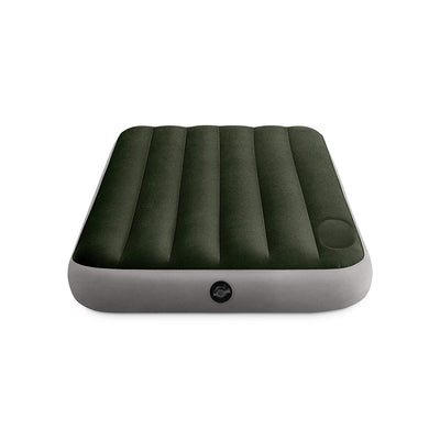 Intex 64763E Dura Beam Downy Air Mattress Bed w/ Built In Pump, Queen (Damaged)