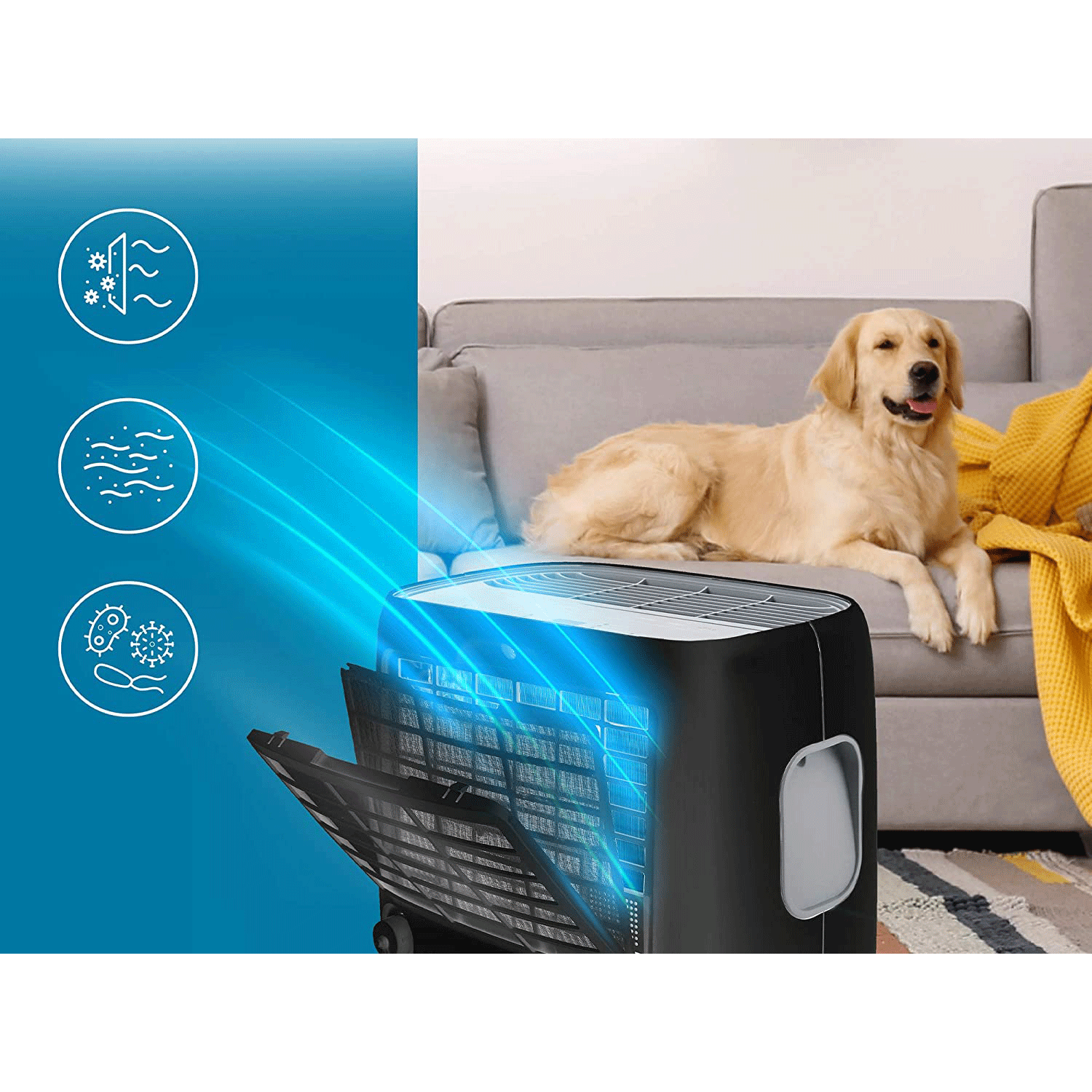 TCL Smart 50 Pint Smart Dehumidifier with Voice Control for Home, Black (2 Pack)
