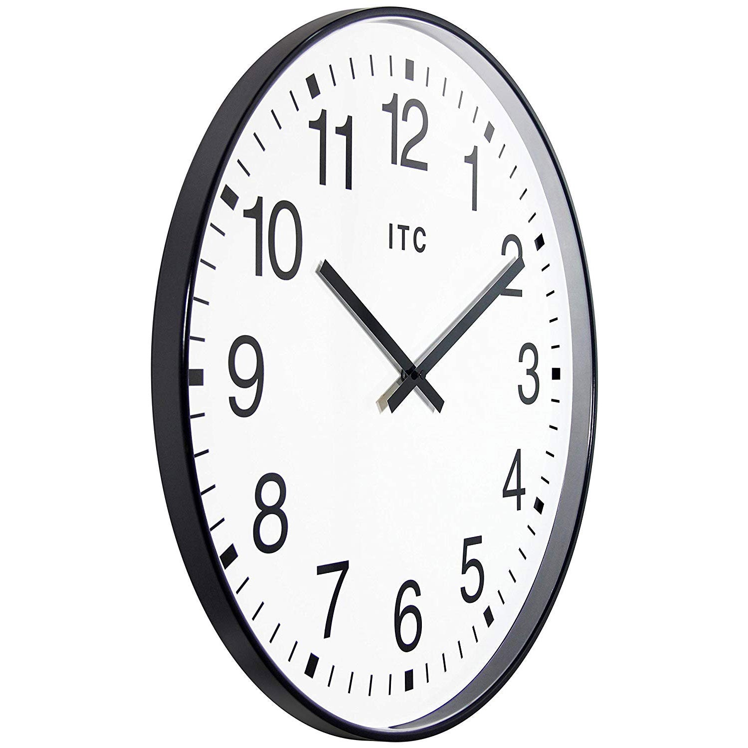 Infinity Instruments 90/0019-1 Oversize 19-Inch Wall Clock, Black White (Used)