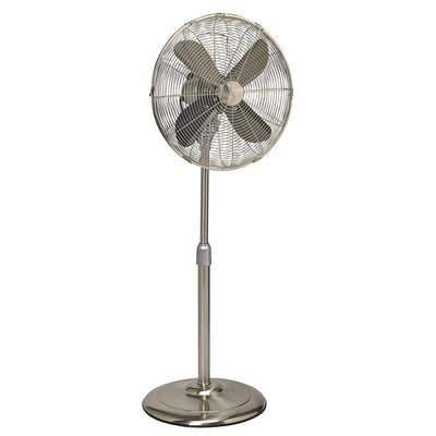 DecoBreeze 17 Inch Brushed Stainless Steel Indoor Floor Fan, Silver (For Parts)