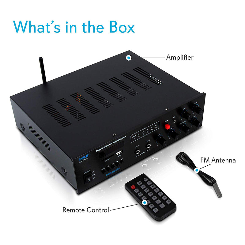 Pyle Bluetooth PA Speaker & Microphone Receiver Amplifier bundle (Open Box)