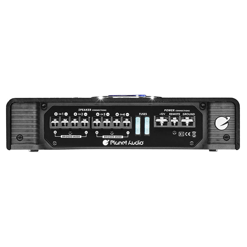 Planet Audio AC2400.4 2400 Watt Class A/B Car Amplifier with Remote (2 Pack)