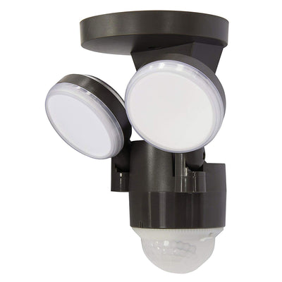 IQ America Twin Wall Mounted Motion Sensing LED Flood Light, Bronze (3 Pack)