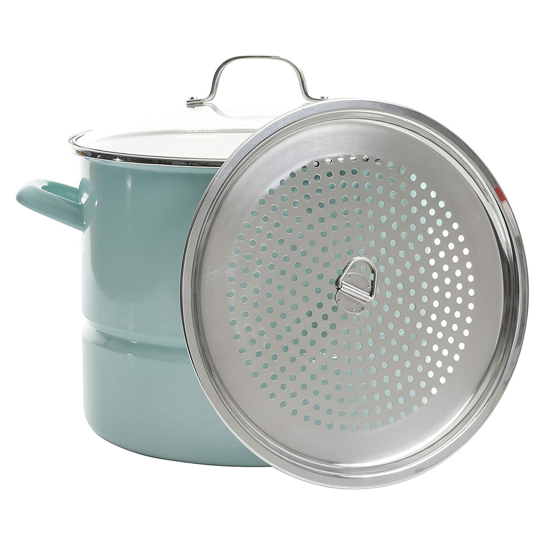 Kenmore Broadway Stainless Steel 16 Quart Steamer Stock Pot with Lid (Open Box) - VMInnovations