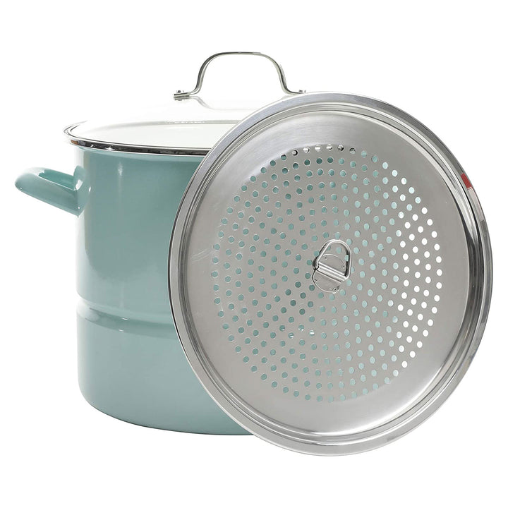 Kenmore Broadway Stainless Steel 16 Quart Steamer Stock Pot with Lid (Open Box) - VMInnovations