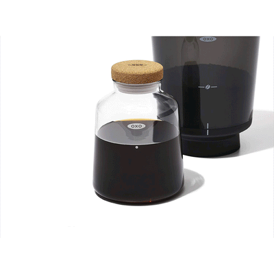 OXO Portable Compact Cold Brew Coffee Maker with Stainless Steel Mesh Filter